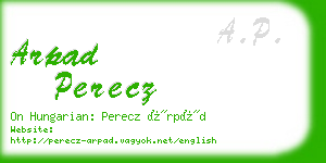 arpad perecz business card